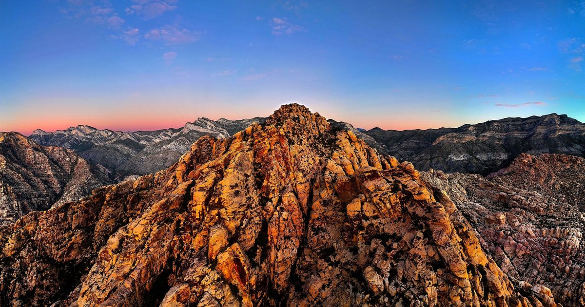 Red Rock Canyon at sunrise near Summerlin, Las Vegas